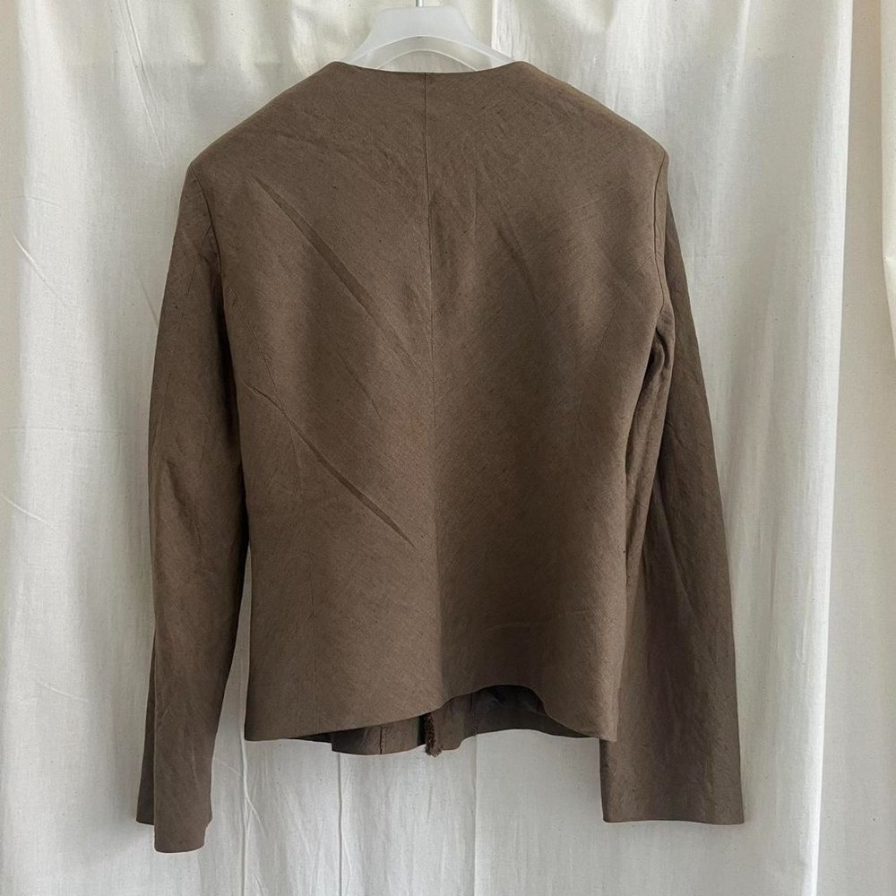 Jurgen Lehl linen jacket in chestnut - Picture 6 of 8